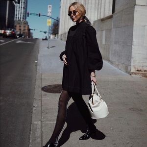 Ganni Black Cotton Dress